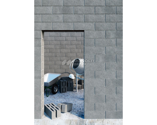 Бетонний блок стіновий (великий) 240 х 490 х 180 мм