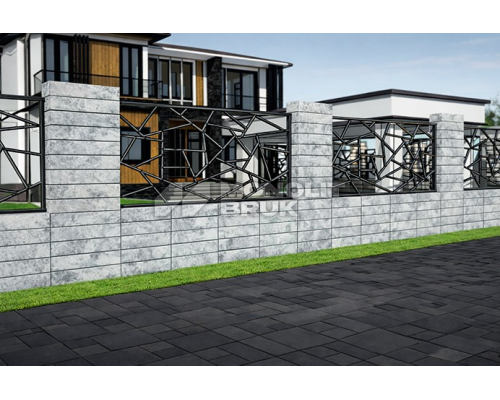 Блок огорожі "Соло Перфект" Onyx White