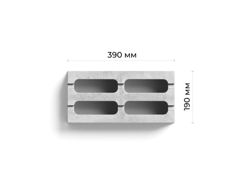 Блок будівельний 390х190х190 мм
