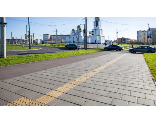 Тротуарна плитка "Квадрат тактильний А" товщина 60 мм