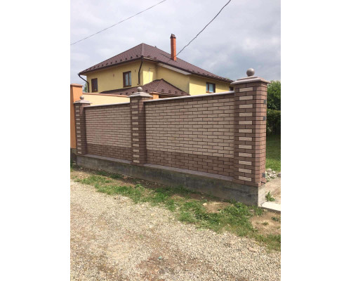 Цегла облицювальна вібропресована кутова жовта 120х250х65мм